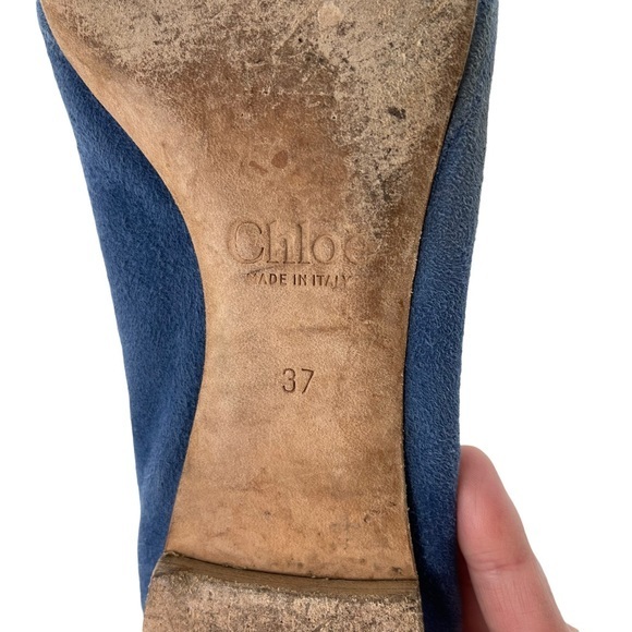 Chloè blue Lauren suede ballerina flats size 37 - Picture 2 of 5
